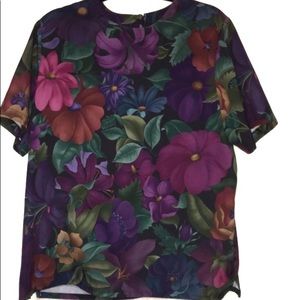 Vintage Alfred Dunner | Purple Florals Top | sz 18